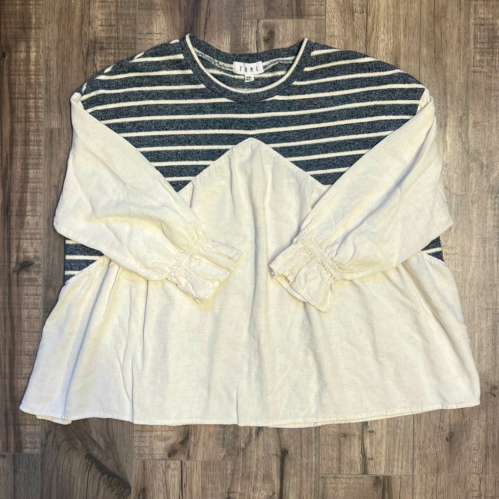 THML Stripe Long Sleeve Top